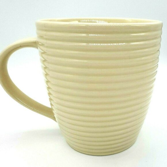 The Old Pottery Company "everything gets better with Coffee" Ribbed Coffee Mug - Picture 9 of 12